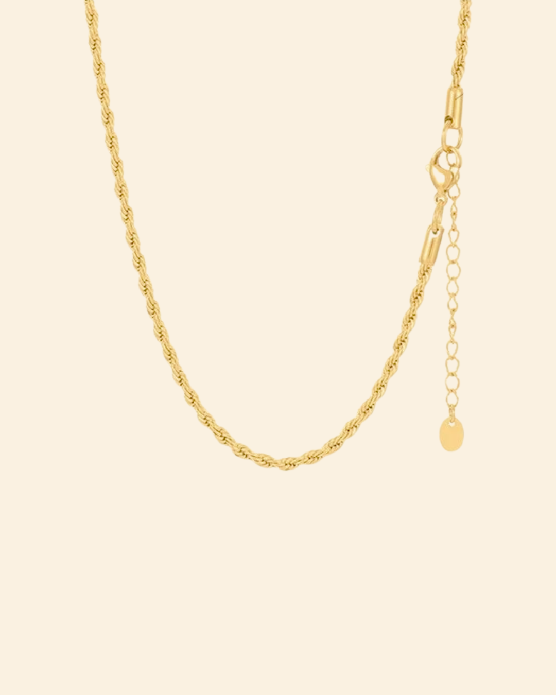 Thin rope chain necklace