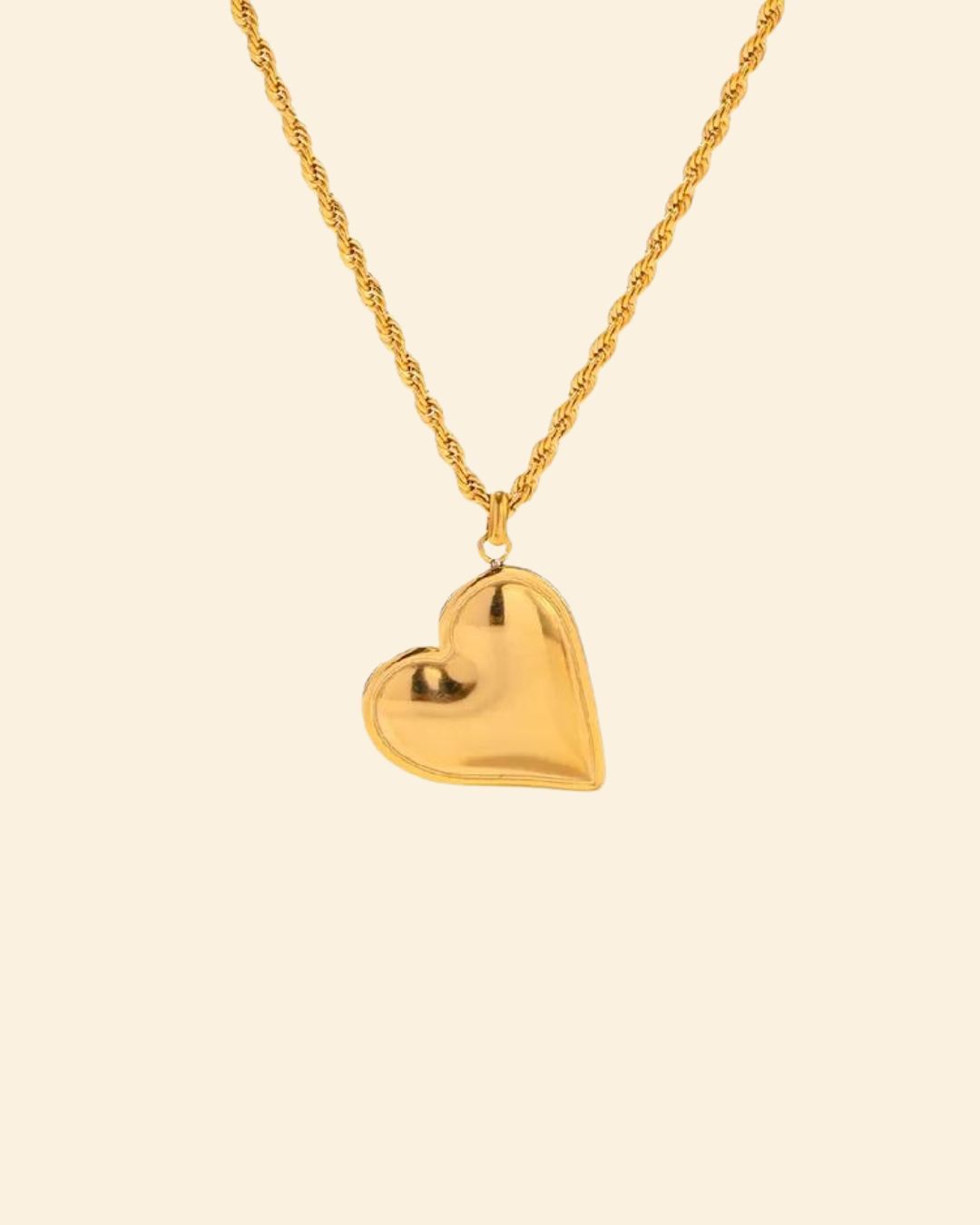 Heart on a string necklace