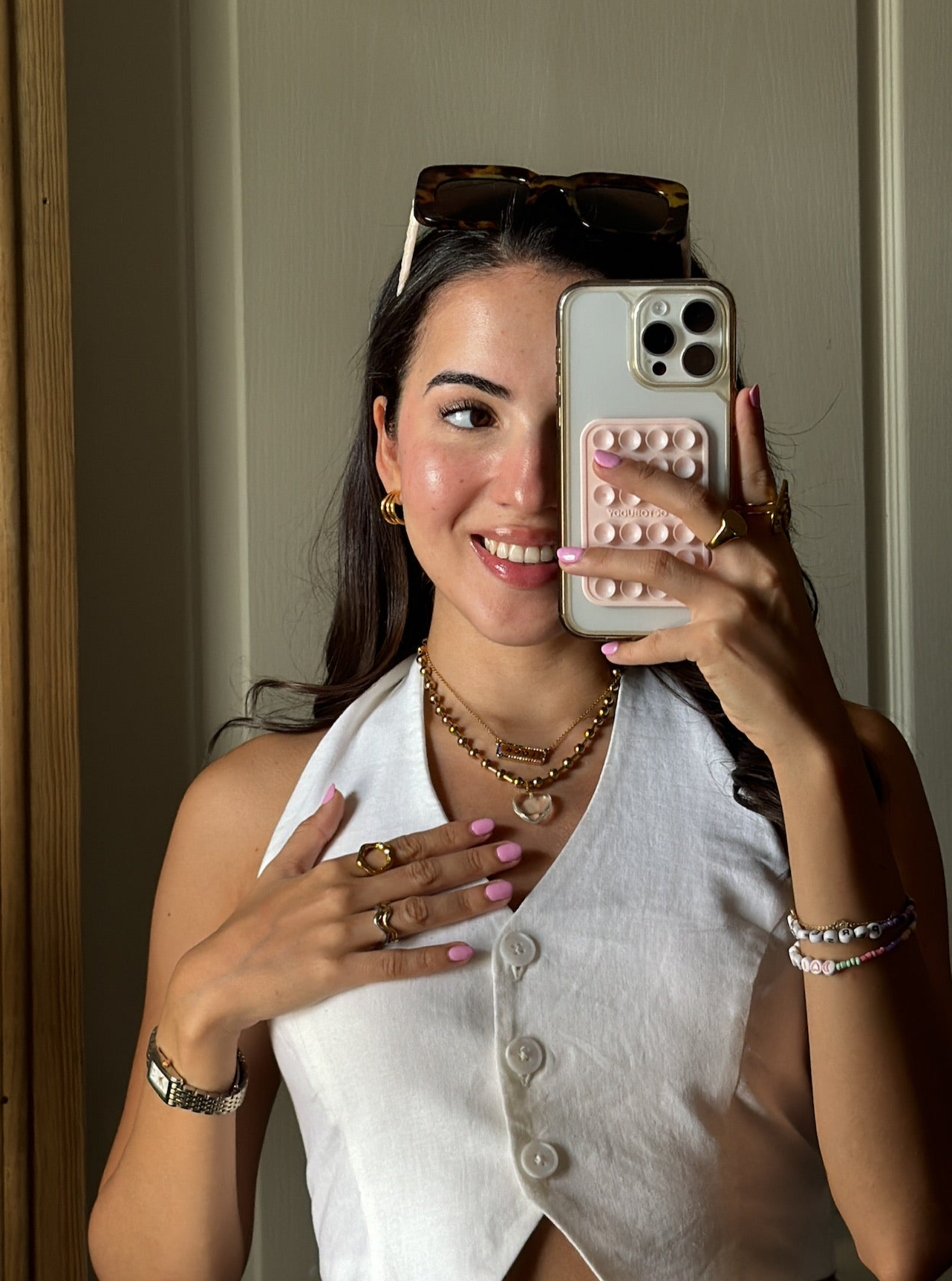 Transparent heart necklace
