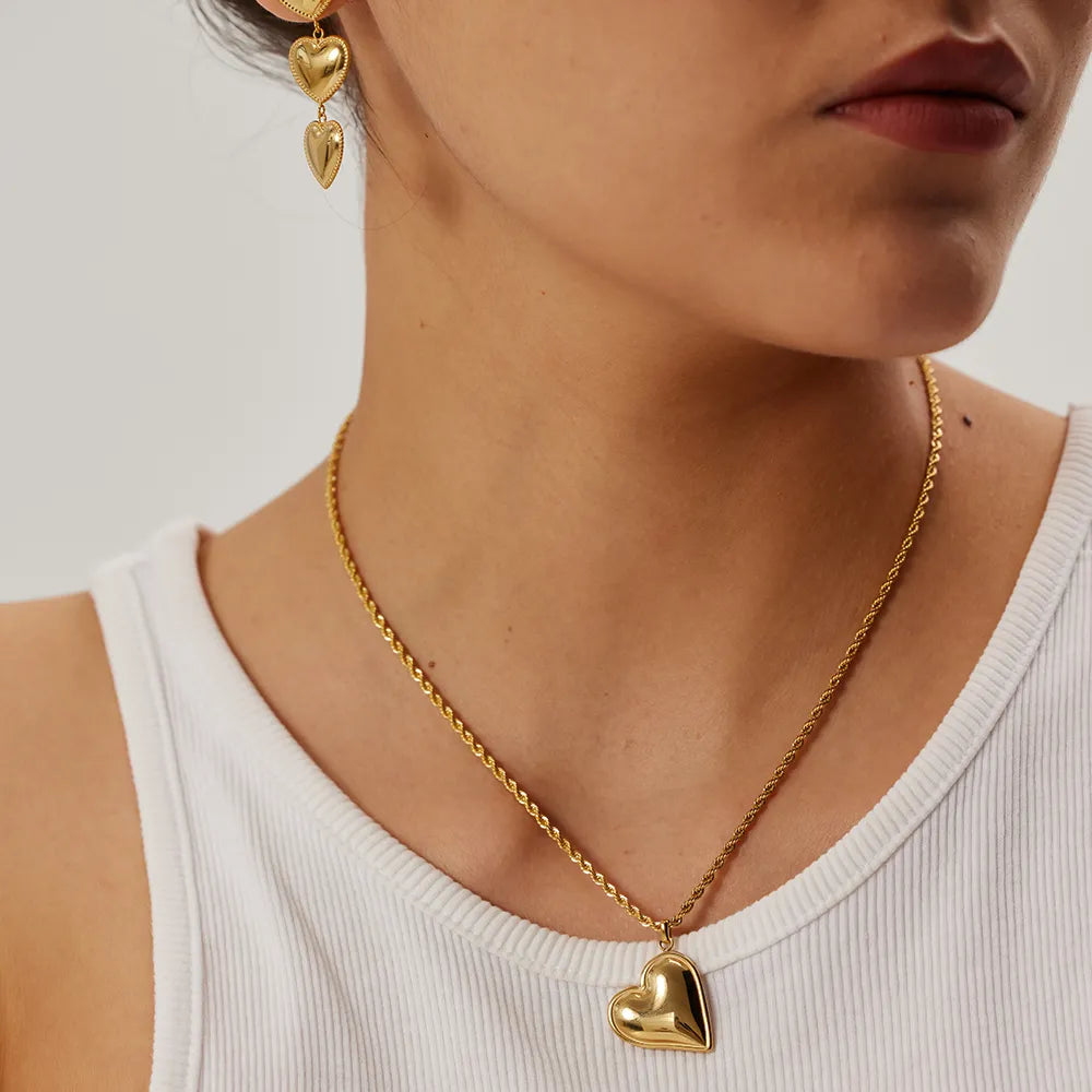 Heart on a string necklace