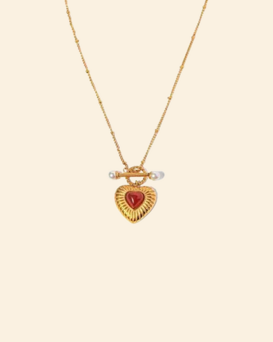 Red candy heart necklace