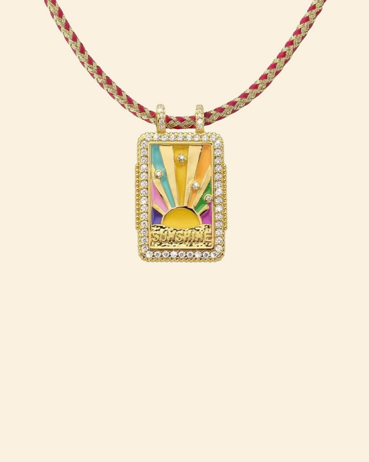 Sunshine card necklace