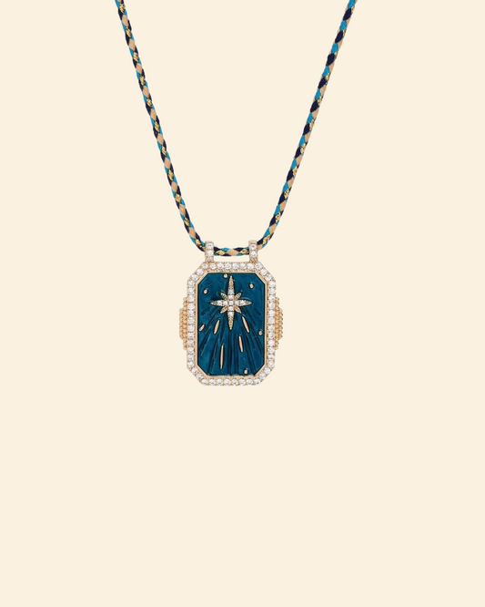 North star card necklace