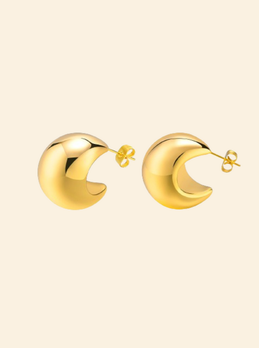 Media luna earrings (dorado)