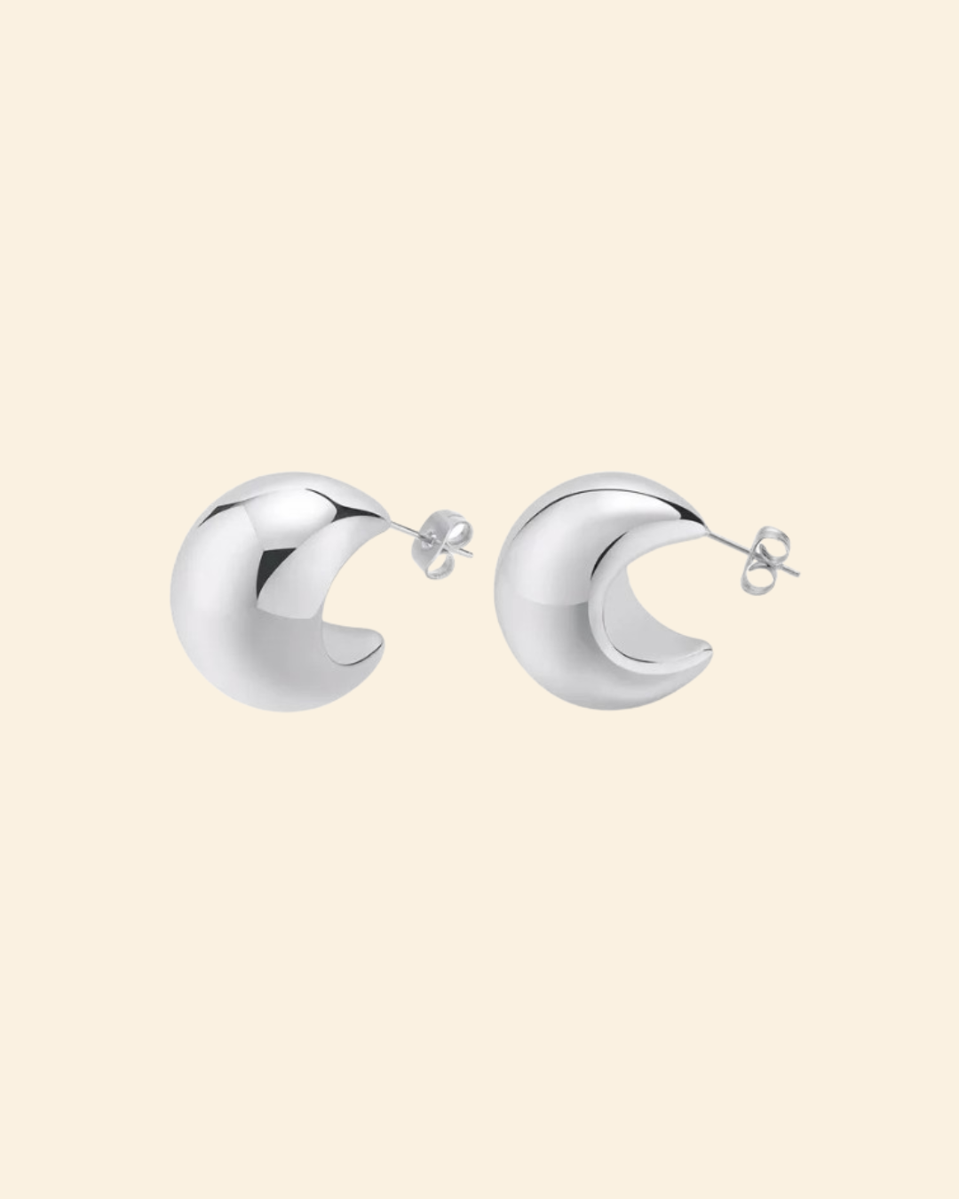 Media luna earrings (plateado)