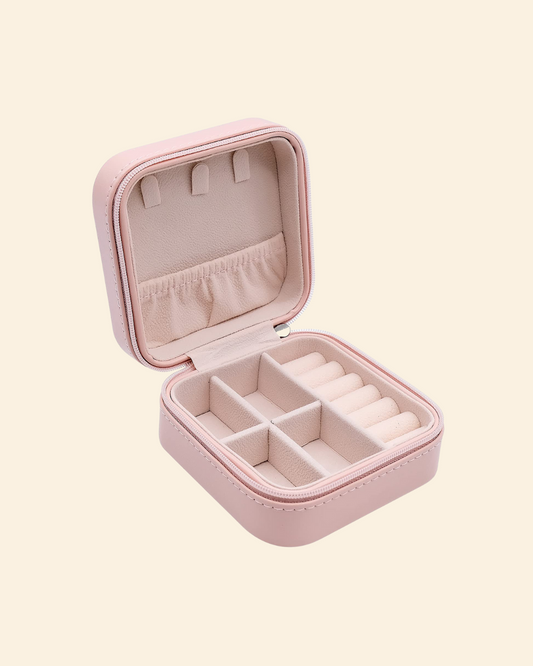 Pink Jewelry Travel Case