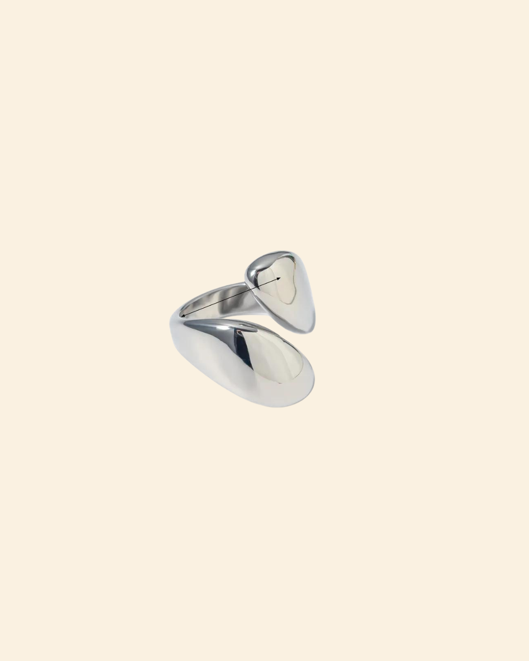 Snake chunky ring (plateado)