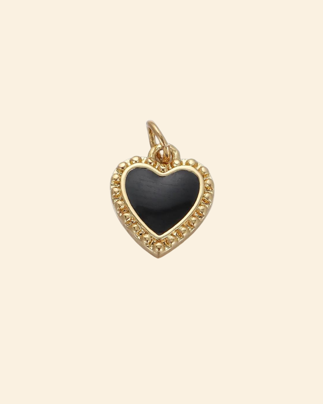 Black heart charm