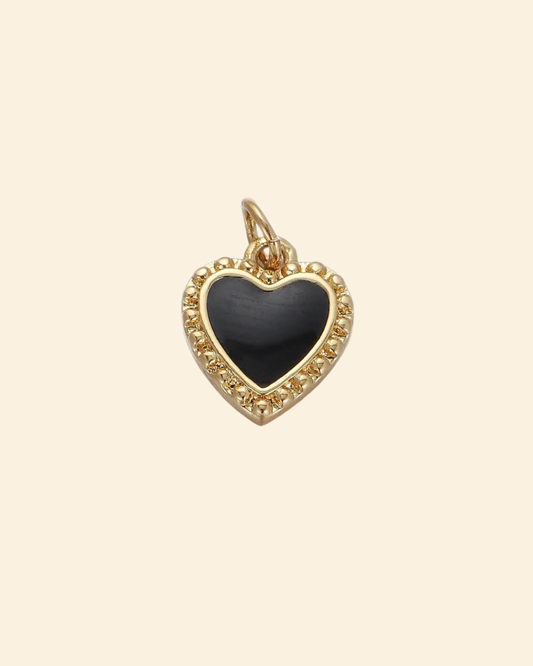 Black heart charm