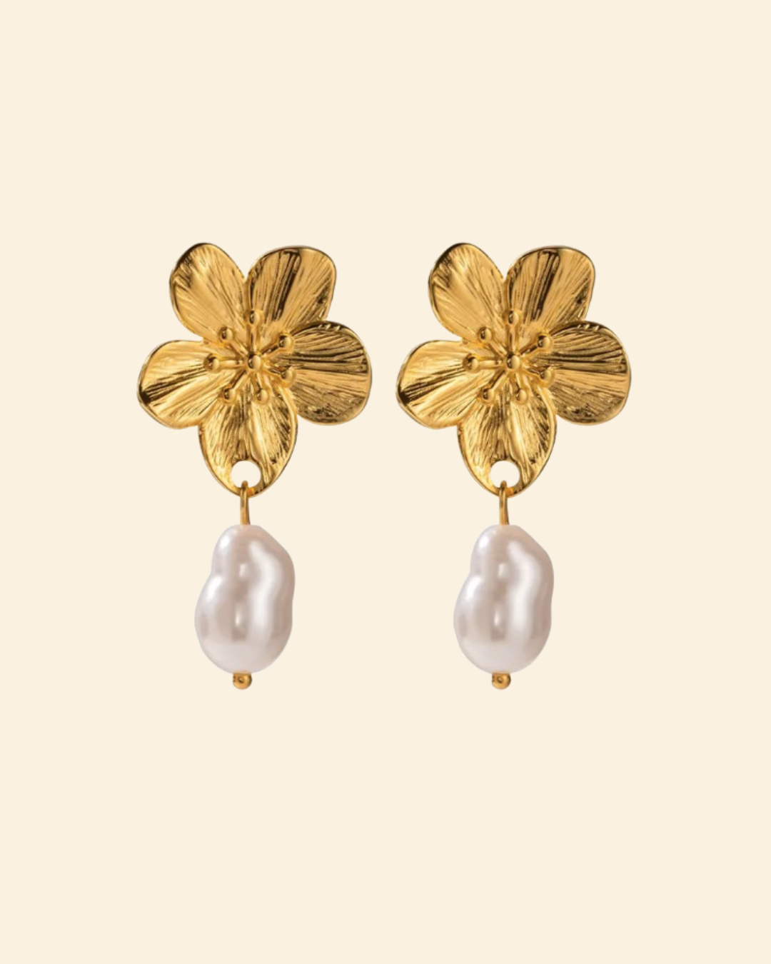 Flor & perlita earrings