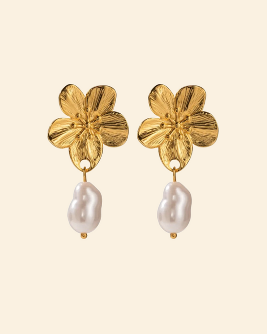 Flor & perlita earrings