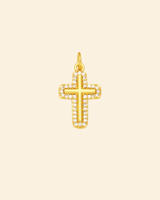 Gold cross charm