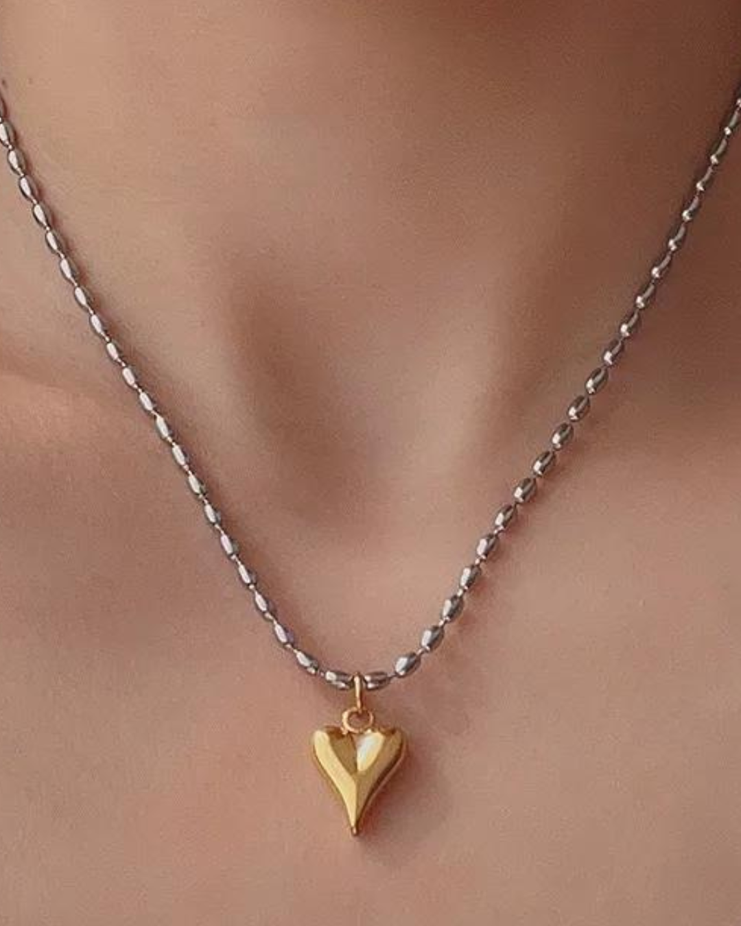 Bicolor Heart Necklace