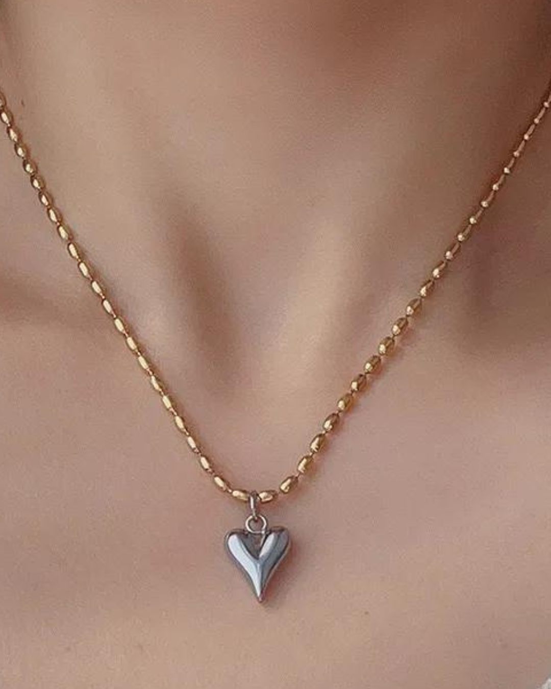 Bicolor Heart Necklace