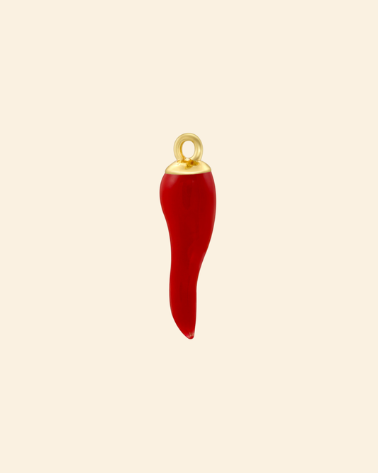 Red hot chili pepper charm