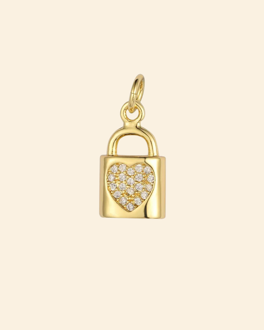 Heart lock charm