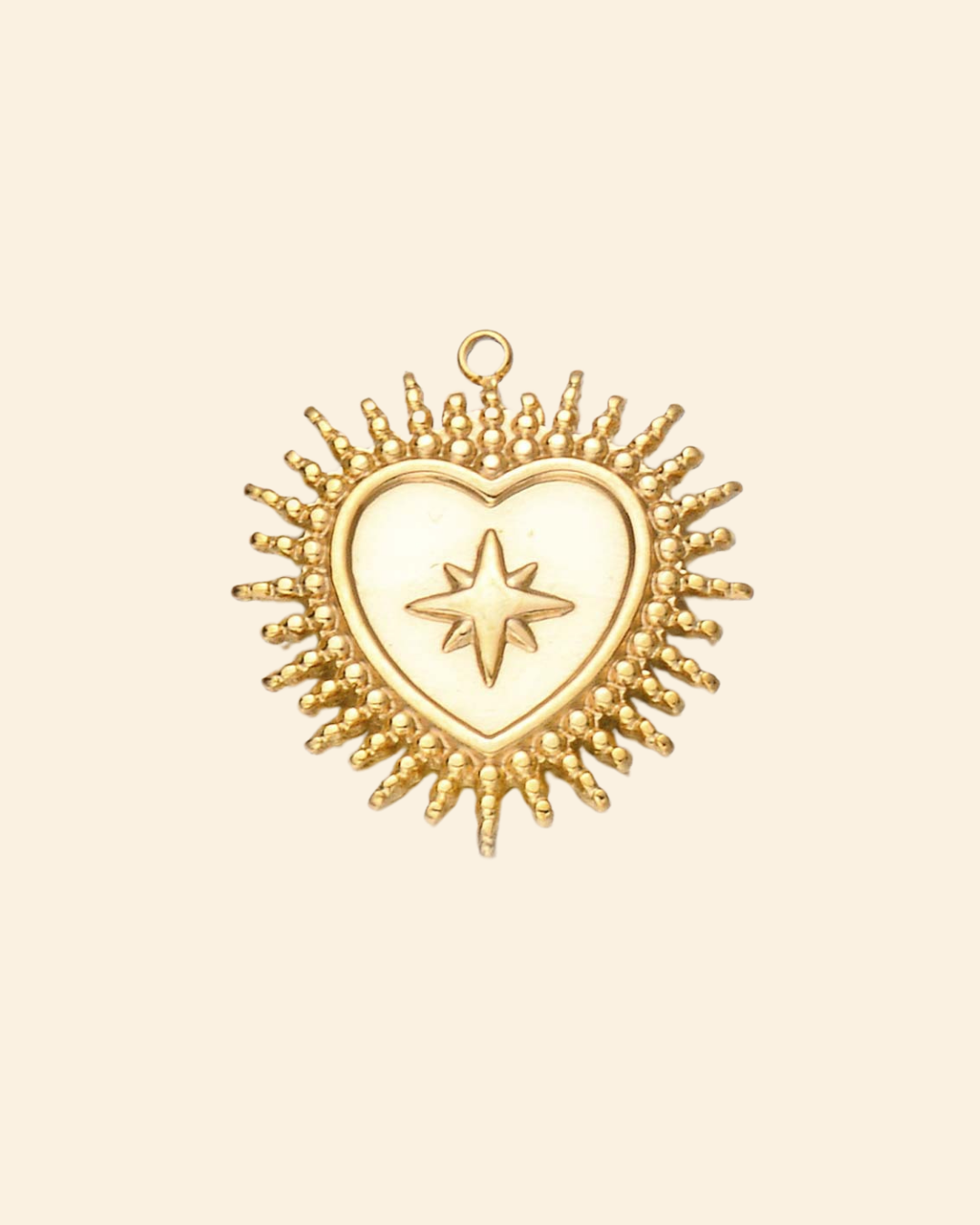 Shining heart charm