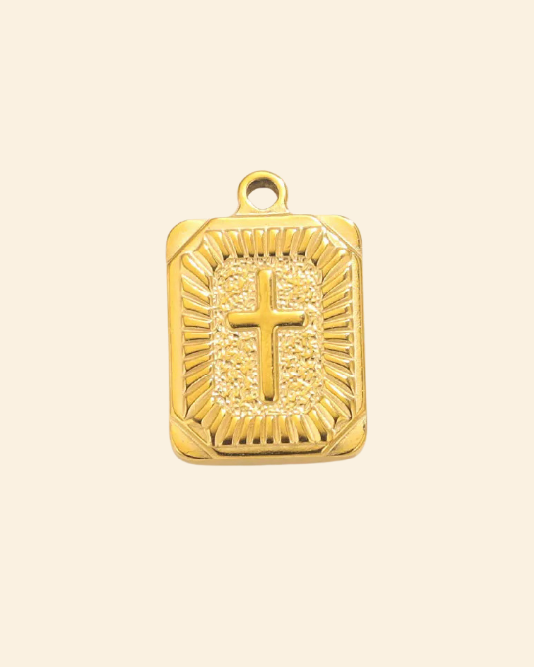 Cross card charm