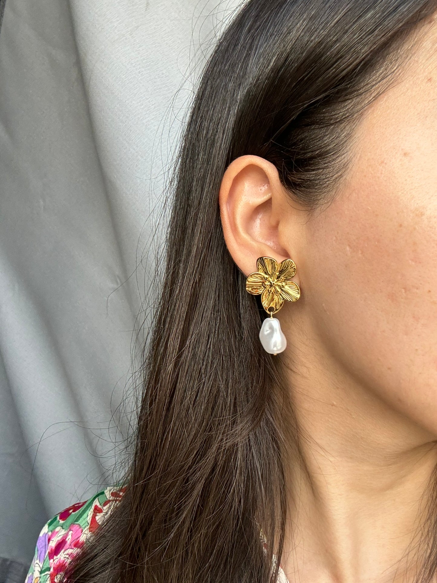 Flor & perlita earrings