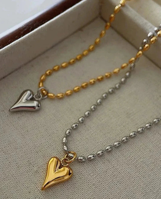 Bicolor Heart Necklace